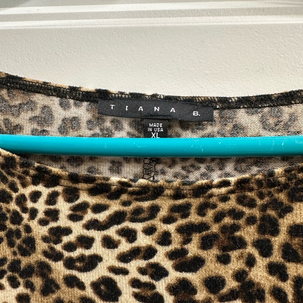 Tiana B. Leopard Print Asymmetrical Dress